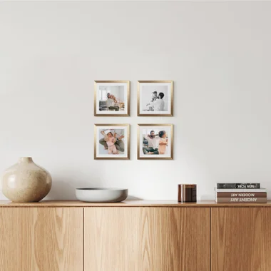 4'lü Altın 24x24 Slim Çerçeve Seti