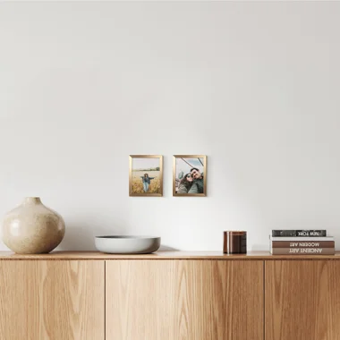 2'li Altın 18x22 Slim Çerçeve Seti