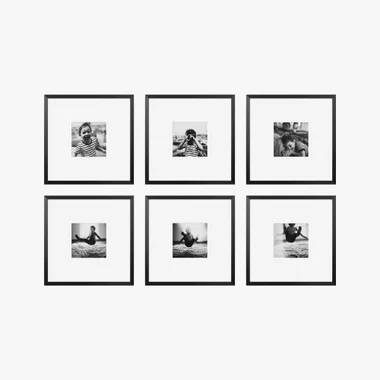 6'lı çerçeve seti, siyah çerçeve seti