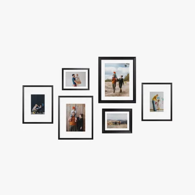 6'lı çerçeve seti, 6 çerçeveli galeri duvarı