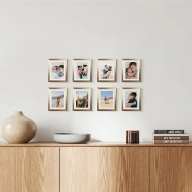 8'li Altın 18x22 Slim Çerçeve Seti