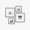 4'lü çerçeve seti, 4 çerçeveli galeri duvarı, siyah çerçeve seti