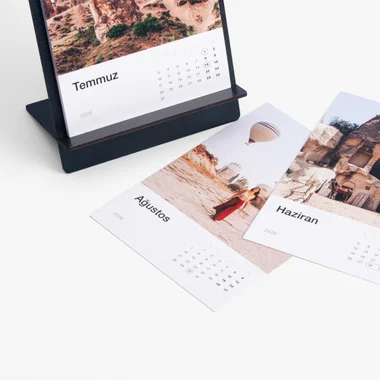 Yüksek kaliteli fotoğraf baskılı 2026 masa takvimi