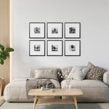 6'lı çerçeve seti, siyah çerçeve seti