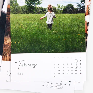 Yılbaşı hediyesi kişiye özel fotoğraflı takvim 2026